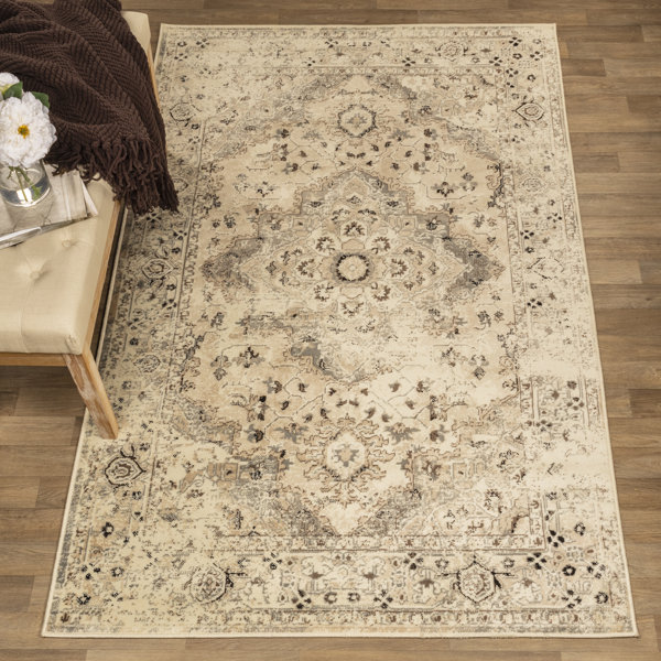 Bungalow Rose Albata Oriental Cream Area Rug & Reviews Wayfair